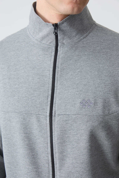 Tommylife Toptan Rahat Kalıp Basic Erkek Eşofman Takım 85260 Gri Melanj