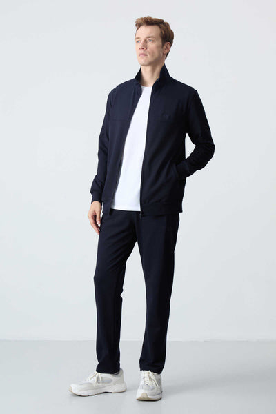 Tommylife Toptan Rahat Kalıp Basic Erkek Eşofman Takım 85260 Lacivert