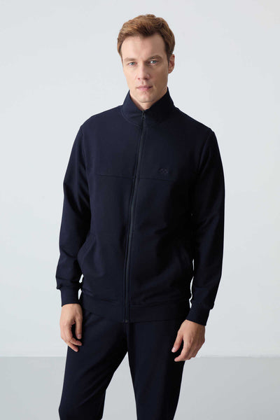 Tommylife Toptan Rahat Kalıp Basic Erkek Eşofman Takım 85260 Lacivert