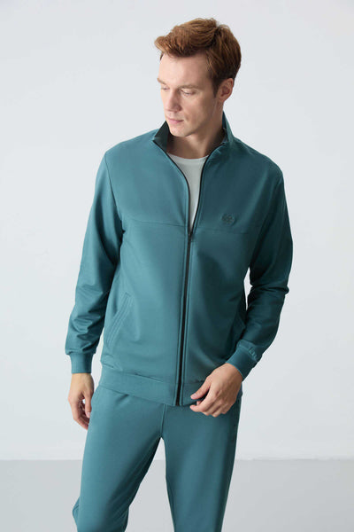 Tommylife Toptan Rahat Kalıp Basic Erkek Eşofman Takım 85260 Orman Yeşili