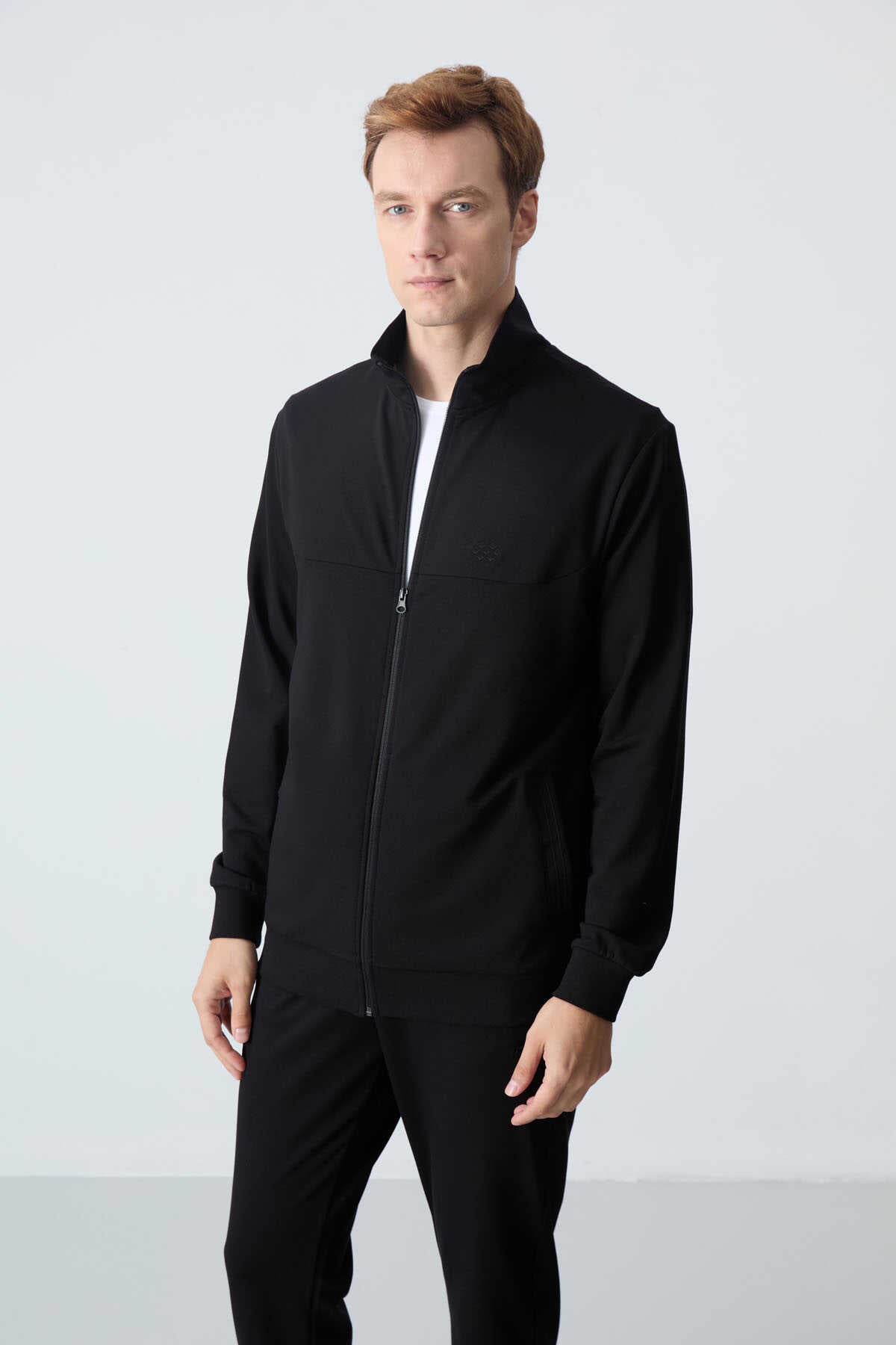 Tommylife Toptan Rahat Kalıp Basic Erkek Eşofman Takım 85260 Siyah