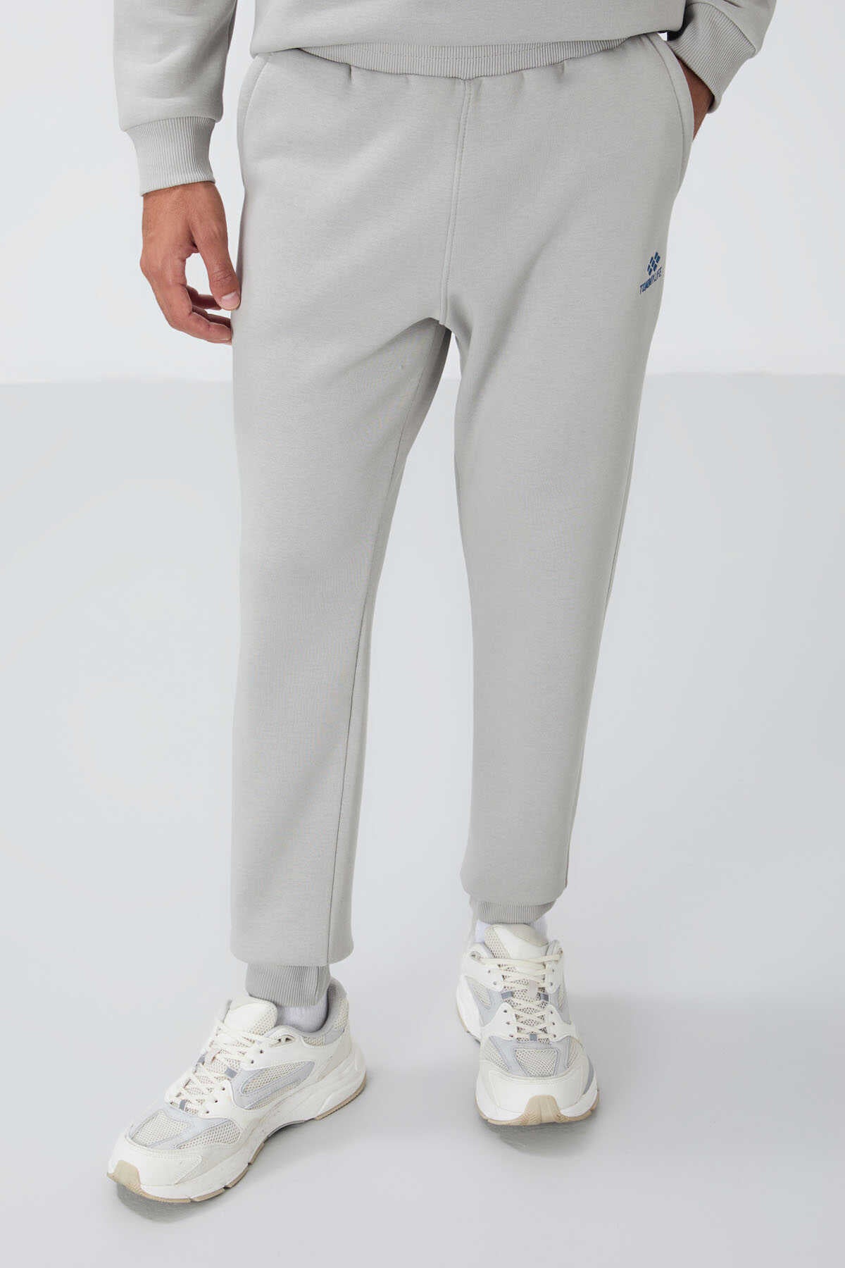Tommylife Toptan Rahat Kalıp Basic Erkek Eşofman Takım 85265 Taş