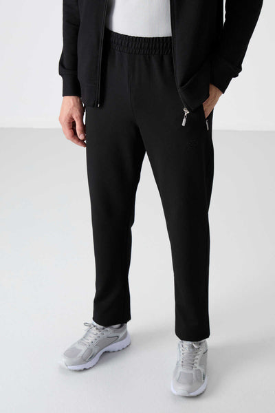 Tommylife Wholesale Trening cu fermoar și croială relaxată pentru bărbați 85072 Negru