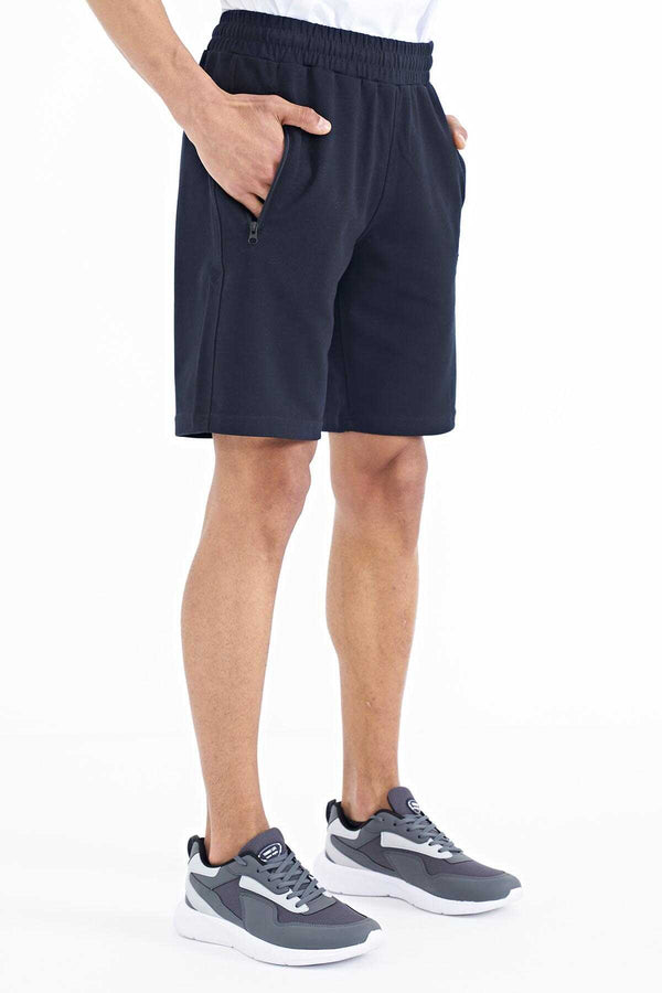 Tommylife Toptan Ryan Standart Kalıp Basic Erkek Şort 81239 Lacivert