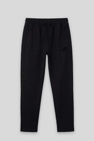 Tommylife Toptan Siyah Basic Belden Bağcıklı Klasik Paça Erkek Büyük Beden Eşofman Alt - 84844
