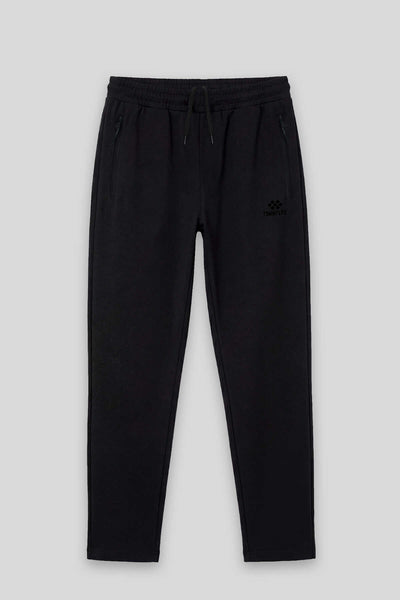 Tommylife Wholesale Pantaloni de trening negri pentru bărbați, mărime mare, cu șnur în talie și stil clasic pe picioare - 84844