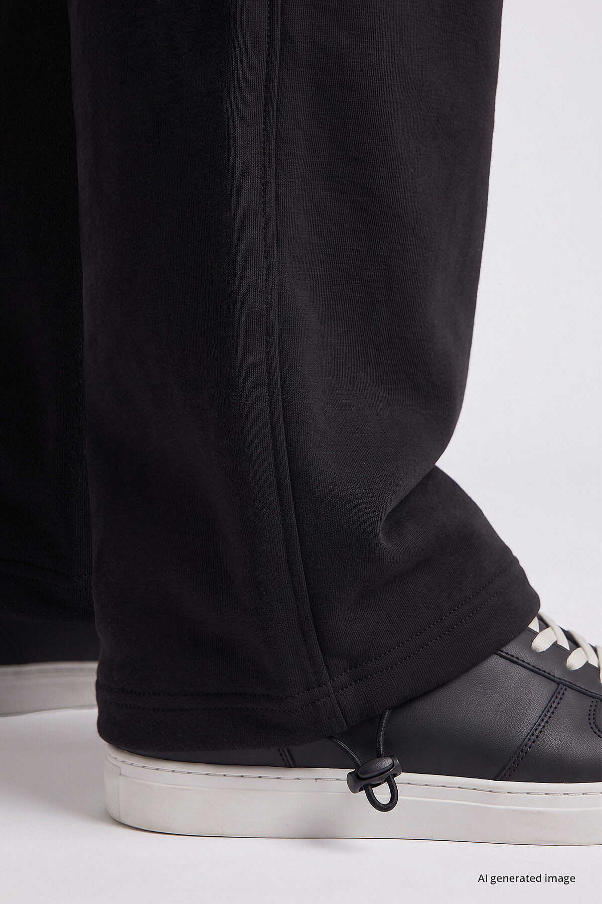 Pantaloni de trening largi pentru bărbați, negri, cu talie elastică, Tommylife, en-gros - 82200