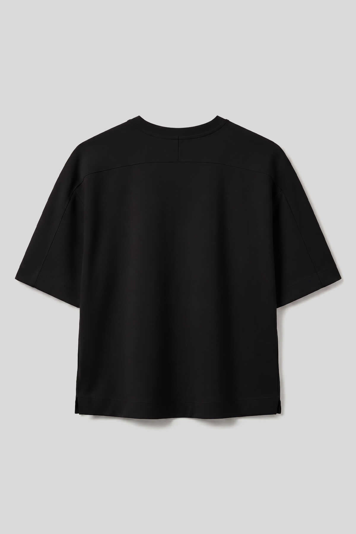 Tricou simplu negru cu guler rotund și mânecă scurtă pentru femei, Tommylife Wholesale - 97316