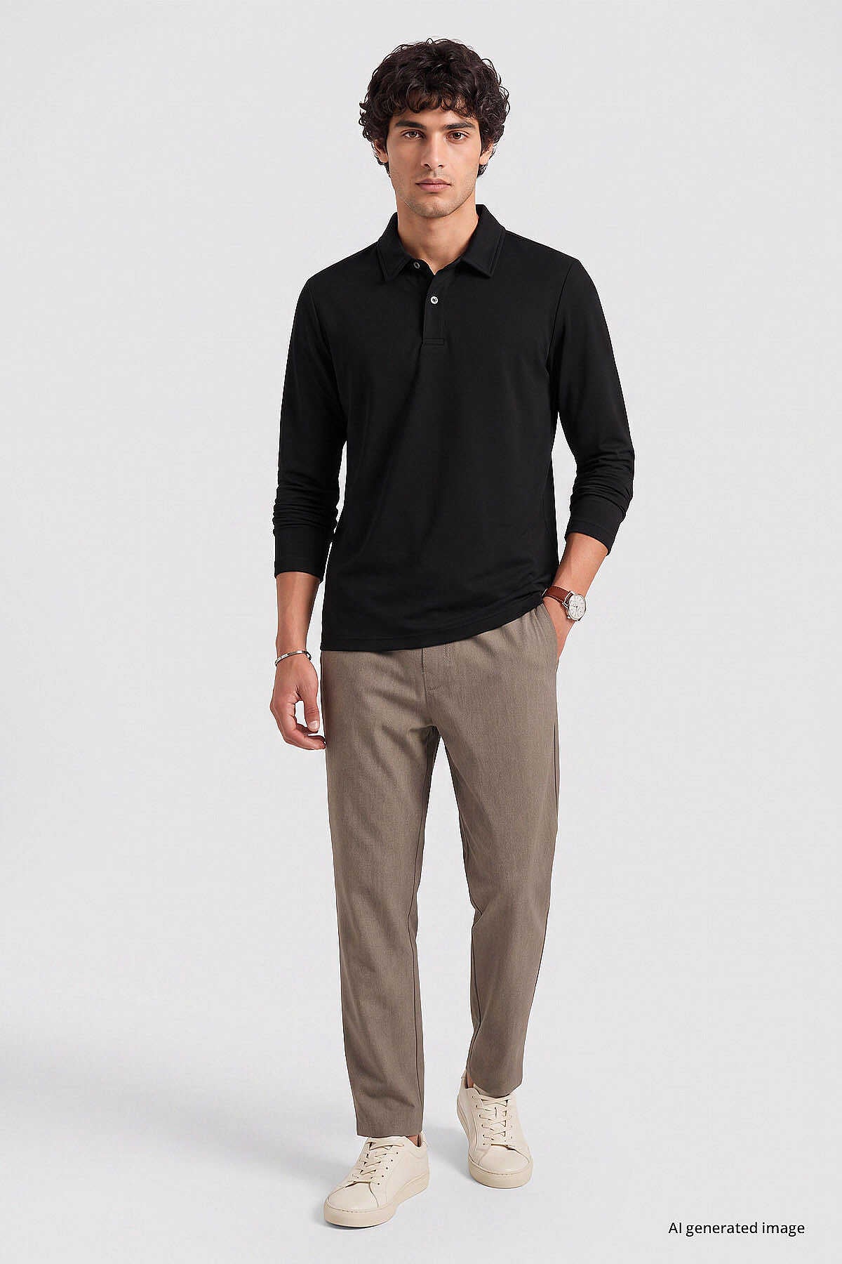 Tommylife Toptan Siyah Rahat Form Basic Polo Yaka Erkek T-Shirt - 88512