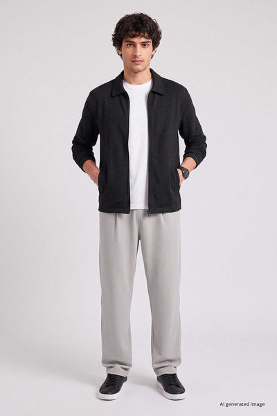 Tommylife Toptan Siyah Rahat Form Erkek Ceket - 88494