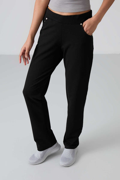 Tommylife Toptan Negru Piatra Detalii Buzunar Confort Forma Clasic Picior Femeie Trening Fusta - 94007