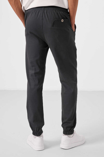 Tommylife Toptan Standart Fit Dokuma Hafif Esnek Chino Erkek Pantolon 82176 Antrasit