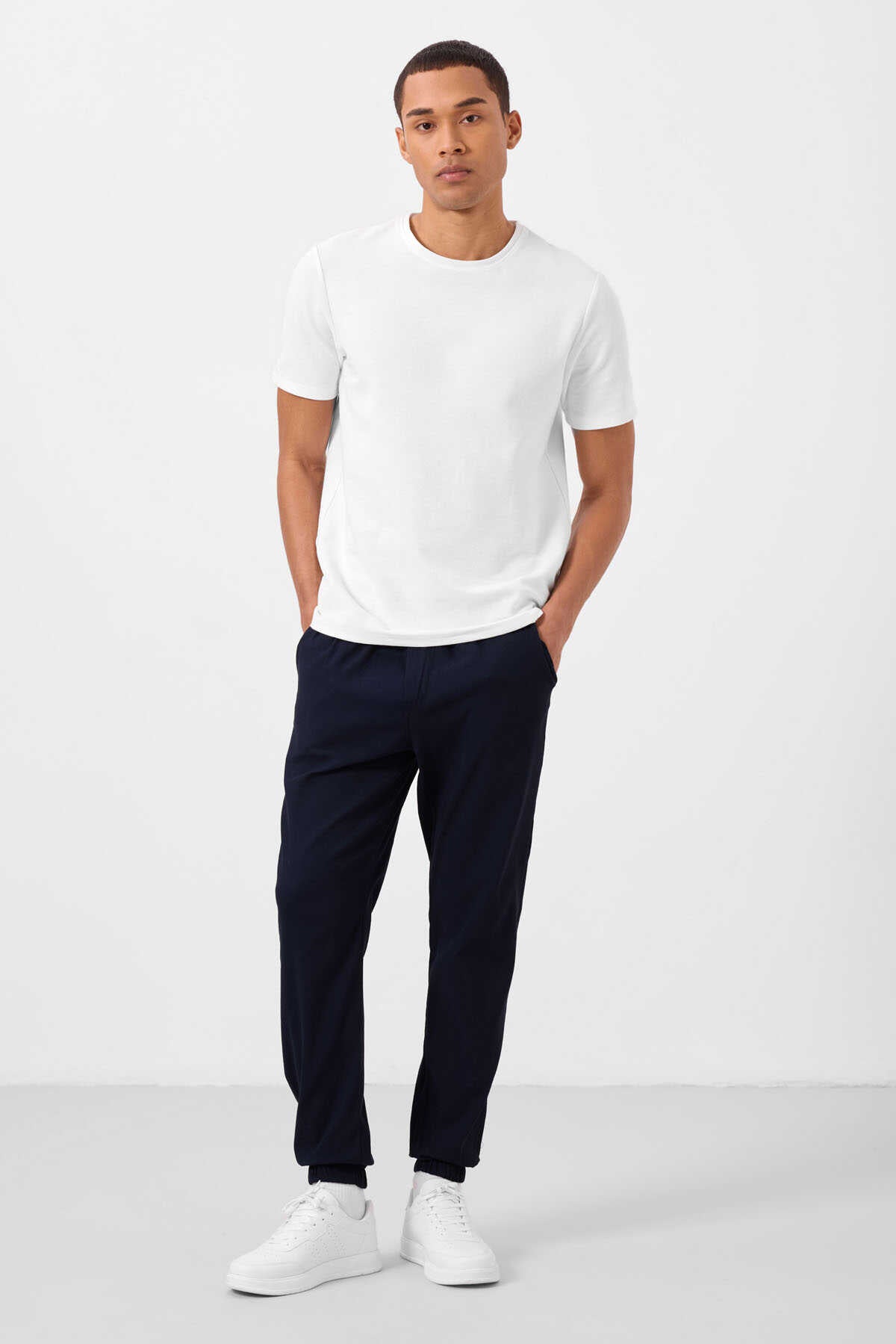 Tommylife Toptan Standart Fit Dokuma Hafif Esnek Chino Erkek Pantolon 82176 Lacivert
