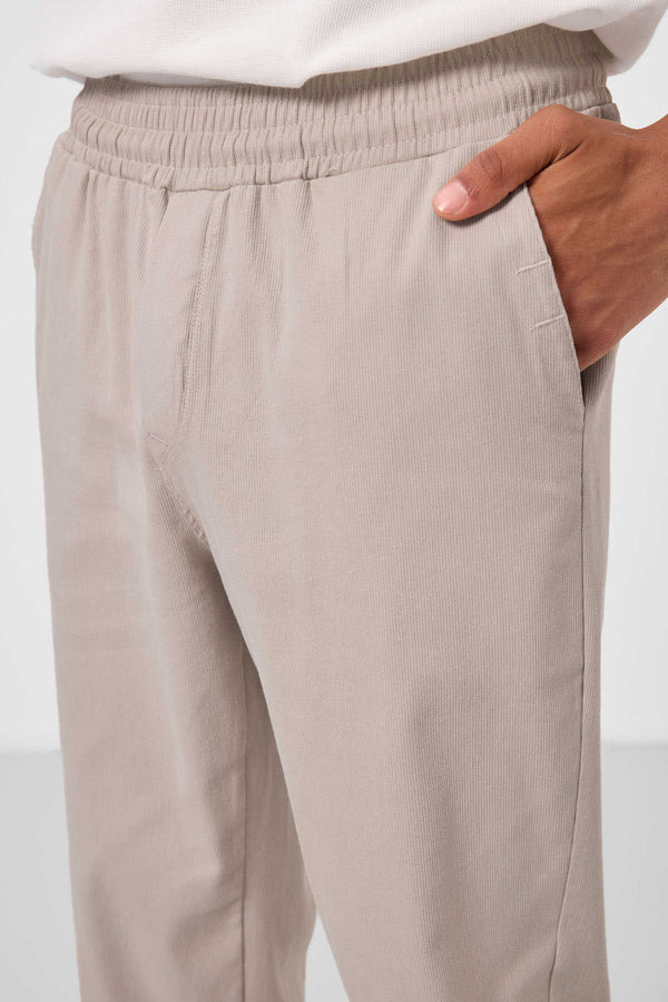 Tommylife Toptan Standart Fit Dokuma Hafif Esnek Chino Erkek Pantolon 82176 Taş