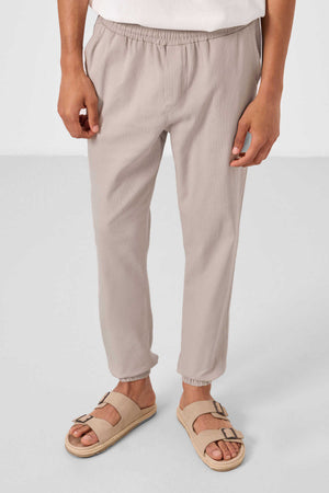 Tommylife Toptan Standart Fit Dokuma Hafif Esnek Chino Erkek Pantolon 82176 Taş