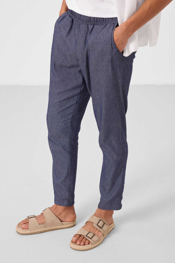 Tommylife Toptan Standart Fit Dokuma Hafif Esnek Chino Erkek Pantolon 82177 Kot Lacivert