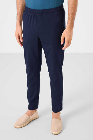 Tommylife Toptan Standart Fit Dokuma Hafif Esnek Chino Erkek Pantolon 82179 Lacivert