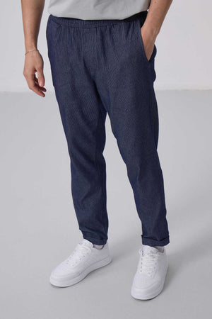 Tommylife Toptan Standart Fit Dokuma Hafif Esnek Chino Pantolon 82175 Kot Lacivert