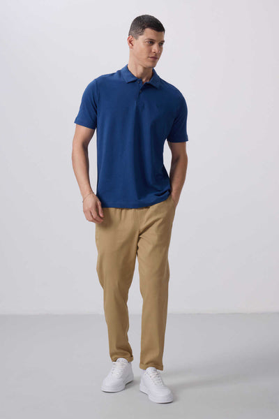 Tommylife Toptan Standart Fit Dokuma Hafif Esnek Chino Pantolon 82175 Koyu Bej