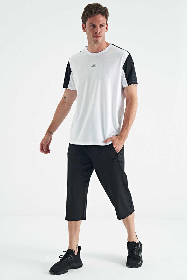 Tommylife Toptan Standart Kalıp Aktif Spor Erkek Kapri 83096 Siyah