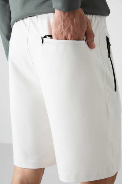 Pantaloni scurți Tommylife Wholesale Standard Fit Basic pentru bărbați 81136 Ecru