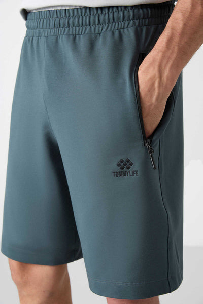 Tommylife Wholesale Standard Fit Basic Men's Shorts 81136 Forest Green