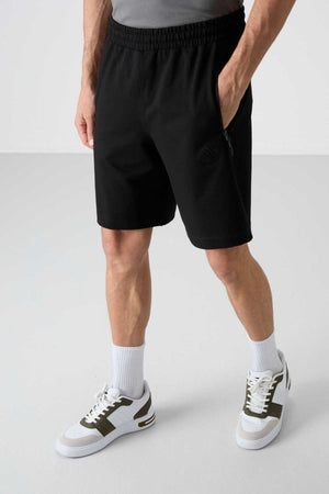 Tommylife Toptan Standart Kalıp Basic Erkek Şort 81136 Siyah