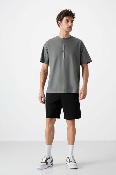 Tommylife Toptan Standart Kalıp Basic Erkek Şort 81136 Siyah
