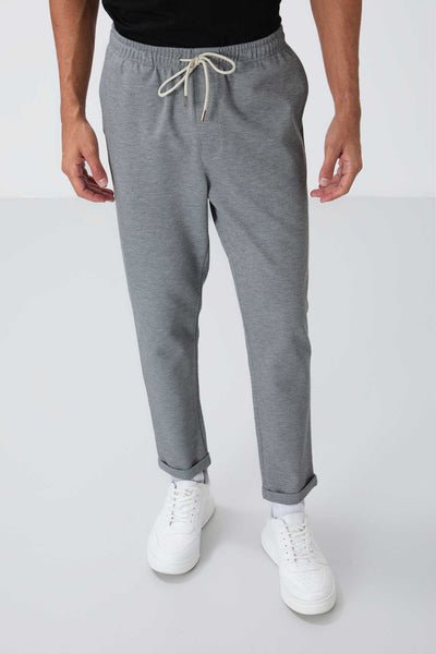 Tommylife Wholesale Standard Fit Men's Sweatpants 82154 Grey Melange