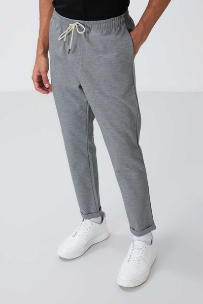 Tommylife Wholesale Standard Fit Men's Sweatpants 82154 Grey Melange