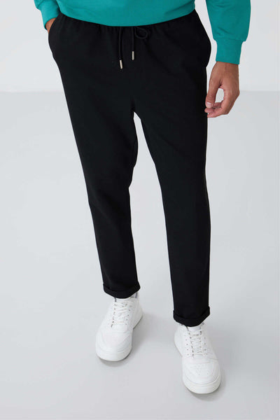 Pantaloni de trening Tommylife Wholesale Standard Fit pentru bărbați 82154 Negri