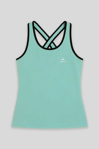Maiou sport fără mâneci, croială standard, verde aprins, pentru femei, Tommylife Wholesale - 97094