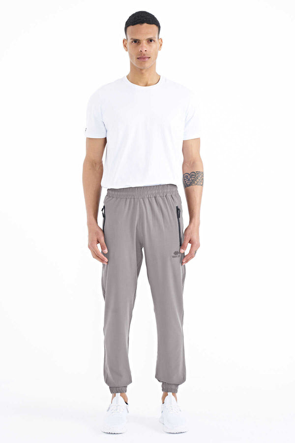 Tommylife Toptan Taş Erkek Basic Cepli Bağcıklı Rahat Form Lastik Paça Eşofman Altı - 84826