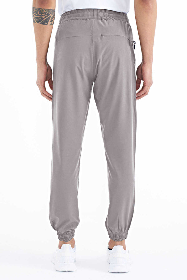 Tommylife Toptan Taş Erkek Basic Cepli Bağcıklı Rahat Form Lastik Paça Eşofman Altı - 84826