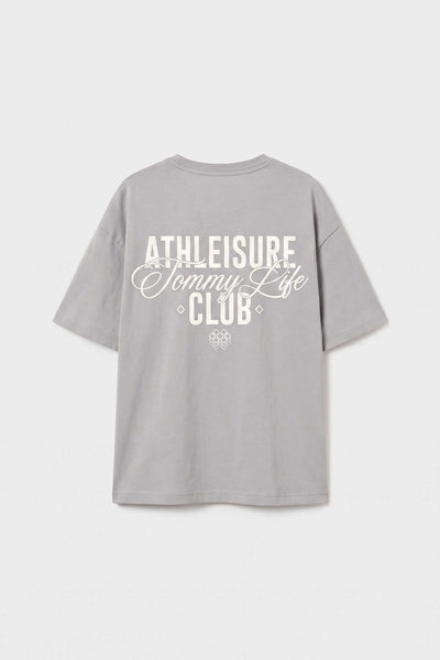 Tricou Tommylife Wholesale Stone Oversize cu mânecă scurtă și imprimeu pentru fete - 75175