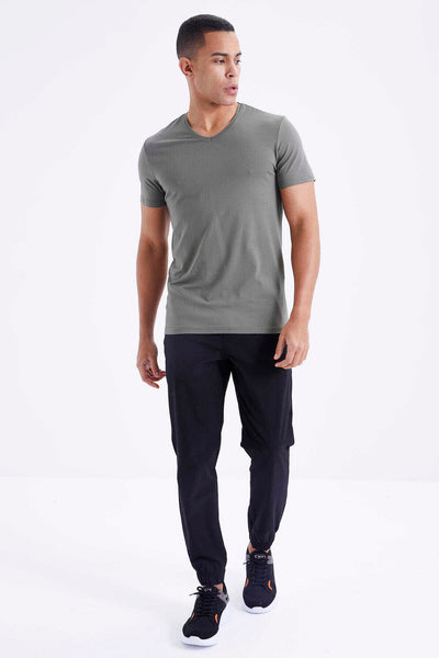 Tommylife Toptan V Yaka Standart Kalıp Basic Erkek T-Shirt 87912 Çağla