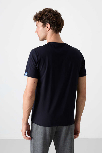 Tommylife Toptan V Yaka Standart Kalıp Basic Erkek T-Shirt 87912 Lacivert
