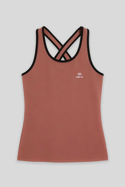 Maiou sport fără mâneci, croială standard, pentru femei, Tommylife Wholesale Wild Rose - 97094