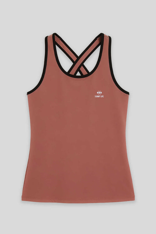 Maiou sport fără mâneci, croială standard, pentru femei, Tommylife Wholesale Wild Rose - 97094