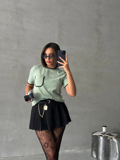 Topshow Çağla Çoban Stitched Wholesale T-Shirt