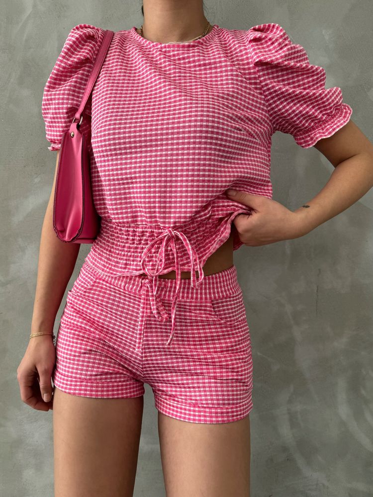 Pantaloni scurți mini fuchsia Topshow en-gros