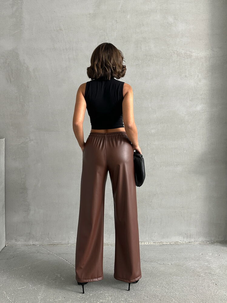Pantaloni de piele en-gros - Cafea