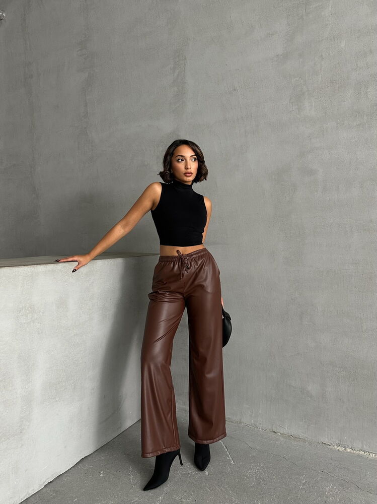 Pantaloni de piele en-gros - Cafea