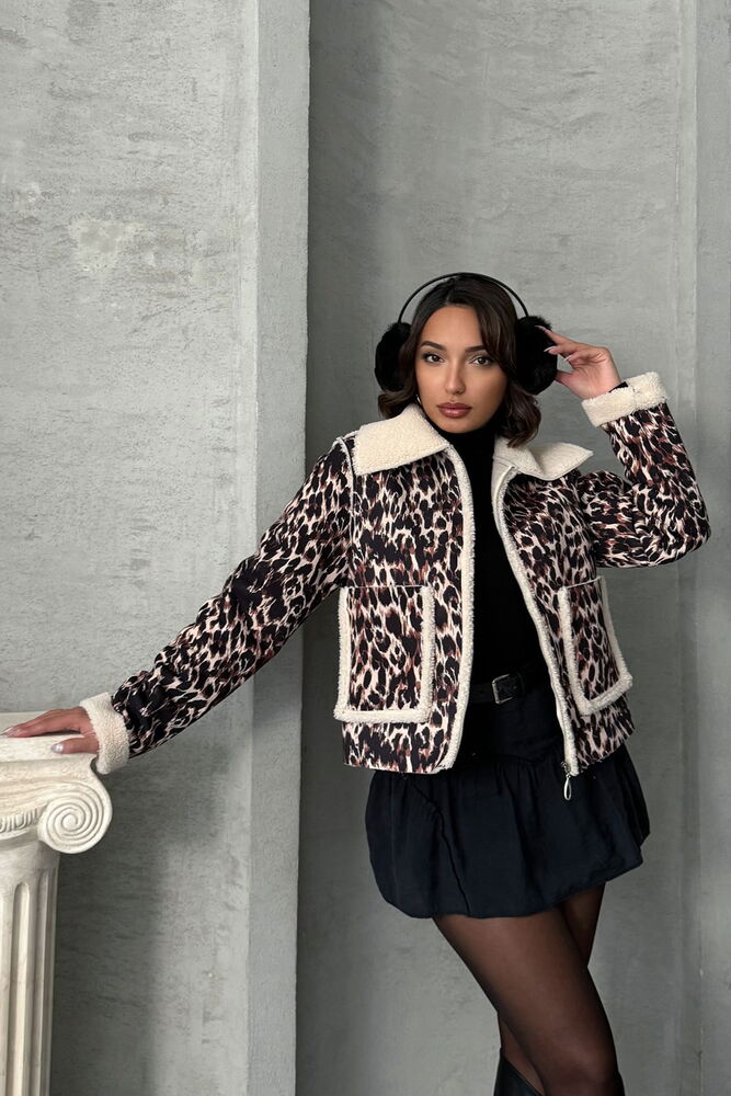 Plush Wholesale Coat - Leopard D2