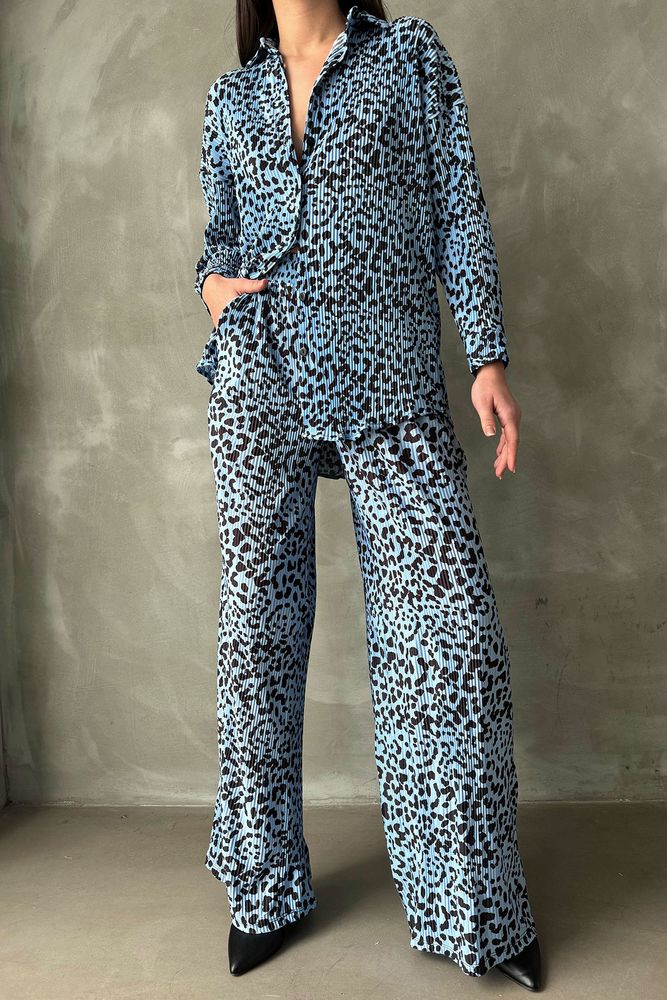 Pantaloni cu buline, en-gros - Buline albastre