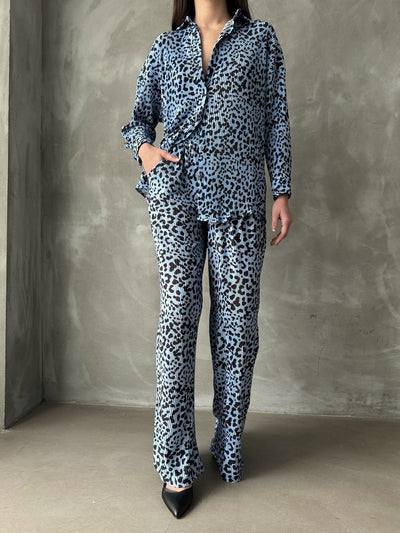 Pantaloni cu buline, en-gros - Buline albastre