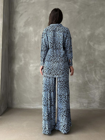 Pantaloni cu buline, en-gros - Buline albastre