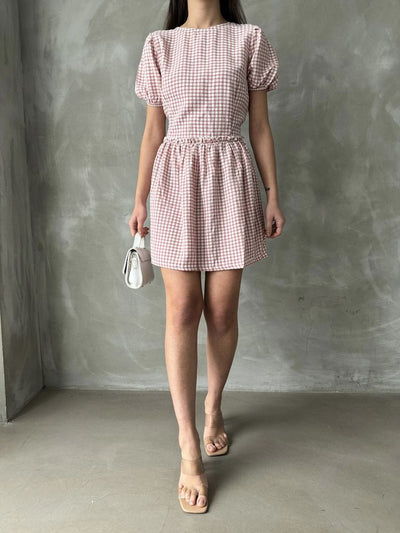 Topshow Powder Bicycle Collar Wholesale Dress