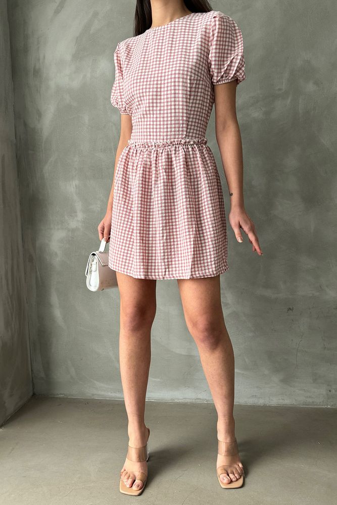 Topshow Powder Bicycle Collar Wholesale Dress