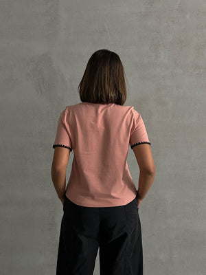 Topshow Pudra Çoban Dikişli Toptan T-Shirt